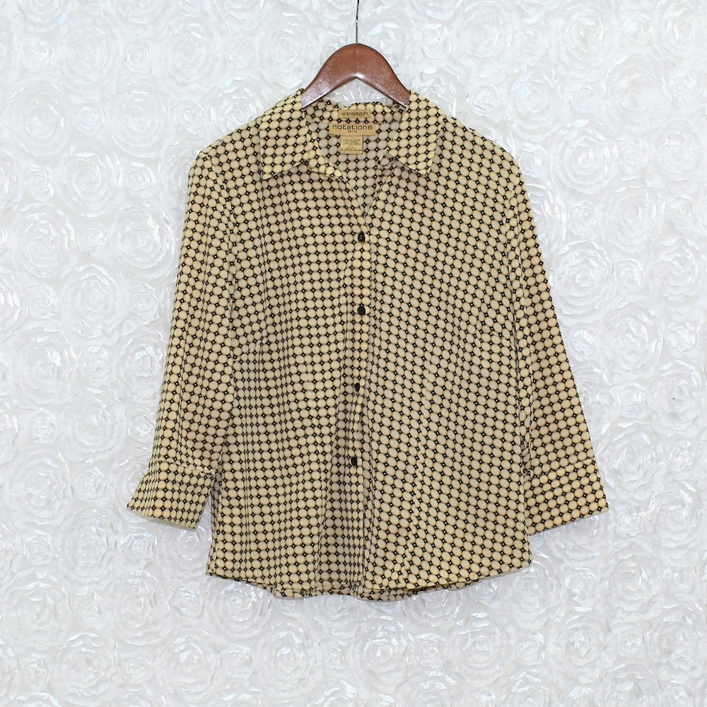 Notations Petite Button Down Blouse - image 2